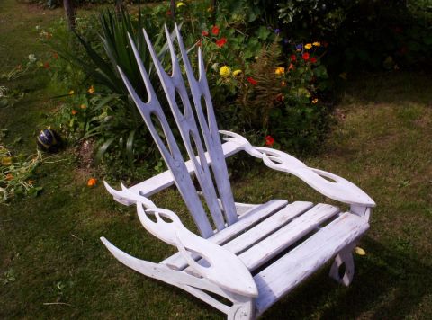 fauteuil "adirondak" Flamme blanc